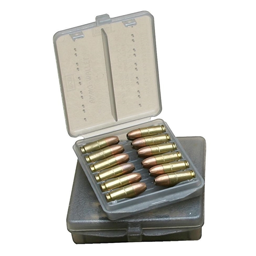 Picture of MTM Case-Gard Ammo-Wallet Handgun Multi-Caliber 18rd Clear Smoke Polymer W183841