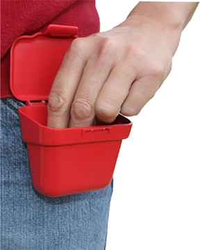 Picture of MTM Case-Gard Ammo Belt Pouch Handgun/Rifle Multi-Caliber 100rd Belt Clip Mount Red Plastic ABP