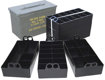 Picture of MTM Case-Gard Ammo Can Organizer Insert Black Polypropylene ACO
