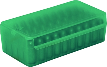 Picture of MTM Side Slide Handgun Ammo Box 45 ACP Clear Green P50SS-45-16 P50SS4516