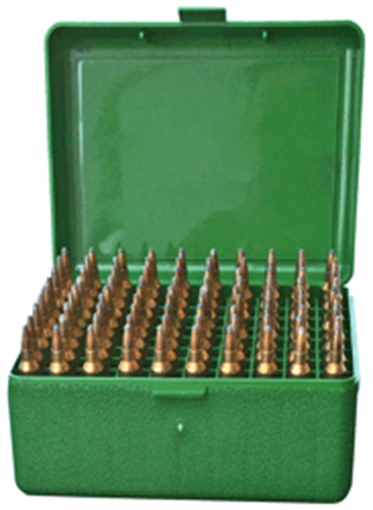 Picture of MTM CASE GARD FLIP-TOP BOX CART 220 SWIFT/243/308 100-RD GREEN ( 12 PER CASE ) RM-100-10