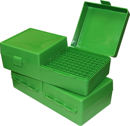 Picture of MTM AMMO BOX SMALL RIFLE 200-ROUNDS FLIP TOP STYLE GRN RS20010
