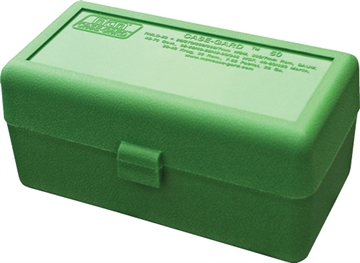 Picture of MTM Case-Gard R-50 Series Rifle Ammo Box .300 WSM/45-70/7mm R SAUM Green RMLD-50-10