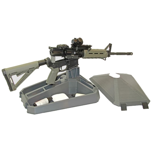 Picture of MTM ArmAR Modern Sporting Rifle Maintenance Stand for AR-15 | DMPS Stule | AR-10 Grey MSRMS