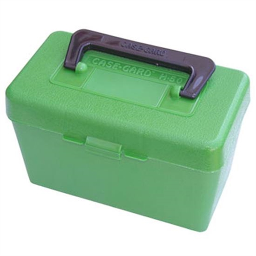 Picture of MTM Case-Gard Deluxe Ammo Box Round Handle Multi Caliber Rifle Green Polypropylene 50rd H50RL10