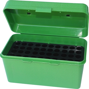 Picture of MTM Case-Gard Deluxe Ammo Box Round Handle Multi Caliber Rifle Green Polypropylene 50rd H50RS10