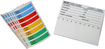 Picture of MTM Case-Gard Universal Reloading Labels Multi-Caliber Adhesive Paper 50 Load Labels & 48 Small Color Coded Labels LL1
