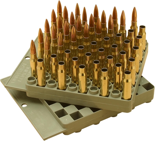 Picture of MTM Case-Gard Universal Compact Loading Tray Gray Multi-Caliber Plastic 50rd Rifle LT5043