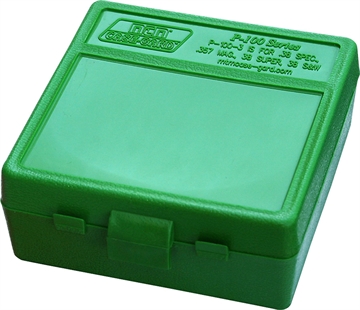Picture of MTM Case-Gard Ammo Box Flip-Top Multi Caliber Green Polypropylene 100rd P100310