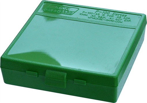 Picture of MTM Case-Gard Ammo Box Flip-Top Multi Caliber Green Polypropylene 100rd P1004510
