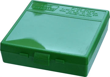 Picture of MTM CASE GARD FLIP-TOP BOX CARTRDG 9MM/380 100RD CLR GREEN ( 24 PER CASE ) P-100-9-10 P100910