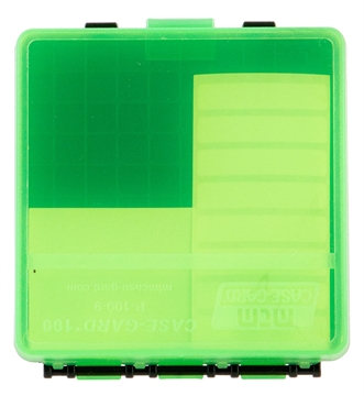 Picture of MTM Case-Gard Case-Gard P-100 Multi-Caliber Handgun Clear Green Polypropylene 100rd P100916T