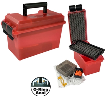 Picture of MTM CASE GARD PISTOL RANGE KIT CLEAR RED PRK 026057313306