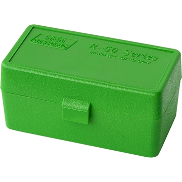 Picture of MTM Case-Gard Flip Top Green Ammo Box for .22 Hornet 50/ct Capacity 22-HORN-10 22HORN10