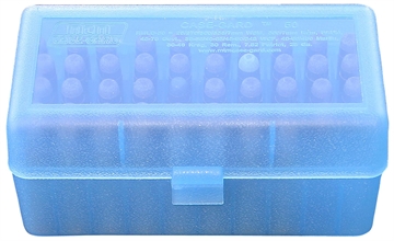 Picture of MTM Case-Gard Case-Gard R-50 Multi-Caliber/28 Gauge Rifle/Shotgun Clear Blue Polypropylene 50rd RMLD5024