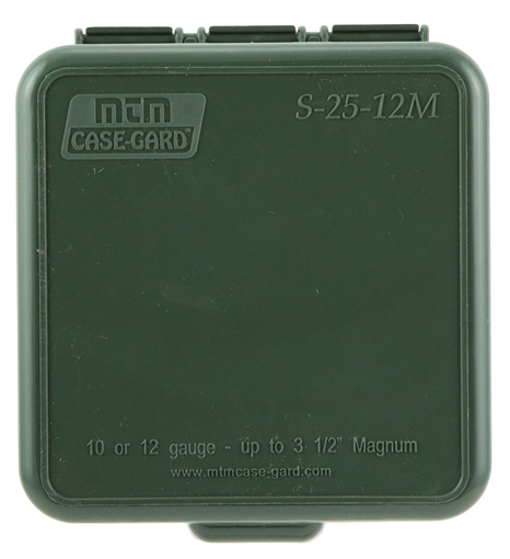 Picture of MTM Case-Gard Shotshell Box Flip-Top Multi Gauge Shotgun Forest Green Polypropylene 25rd S2512M11
