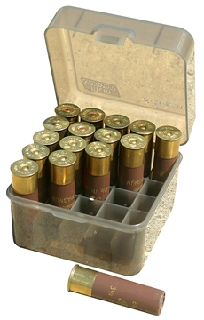 Picture of MTM Case-Gard Shotshell Box Flip-Top Multi Gauge Shotgun Clear Smoke Polypropylene 25rd S2512M41