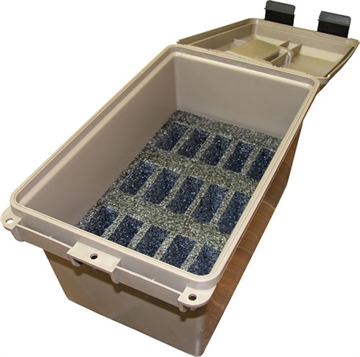 Picture of MTM Case-Gard Tactical Mag Can Flat Dark Earth Polymer 5.56x45mm NATO Fits AR-Platform TMC15