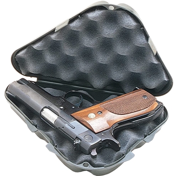 Picture of MTM Case-Gard Single Handgun Case made of Nylon w/ Black Finish & Foam Padding 9.50" x 5.90" x 2.10" Exterior Dimensions 802C40
