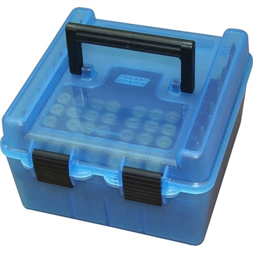 Picture of MTM Case-Gard  Deluxe Ammo Box Blue Polypropylene 100rd  R-100-MAG-24