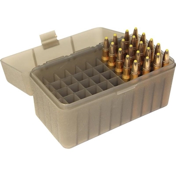 Picture of MTM Flip-Top Ammo Box 223/204 Ruger/6x47 50 Rounds Clear Smoke RS-50-41