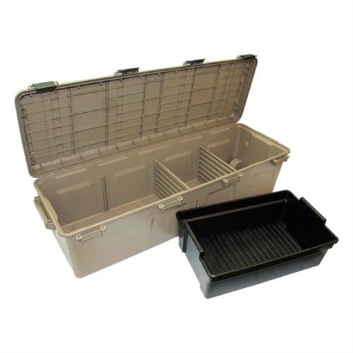 Picture of MTM MTM The Mule Mobile Gear Carrier Wheeled Crate w/ Divider Dark Earth MGC