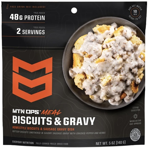 Picture of MTN OPS MTN Ops Freeze Dried Meal Biscuits and Gravy 2pk 4119990602