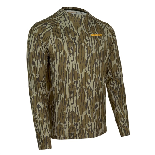 Picture of Muddy Base Layer Crew Long Sleeve Shirt Mossy Oak Bottomland M MUD-BL-CRW-MOB-M
