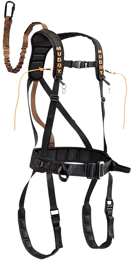 Picture of Muddy MUD-MSH400-L The Safeguard Safety Harness Lightweight Padded Nylon, Max Waist 40", 170-230 lbs. Capacity, Cam Leg Buckles MUDMSH400L