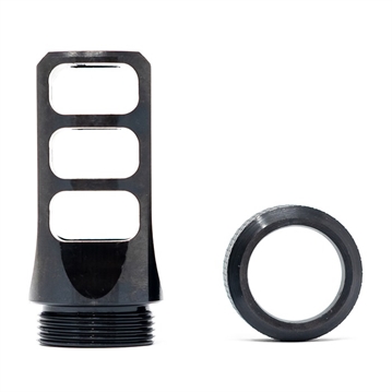 Picture of Faxon Firearms MUZZLOK 8.6 BLACKOUT 3-PORT MUZZLE BRAKE M18X1.5 THREADS BLK FFMD863PMBSQPQ
