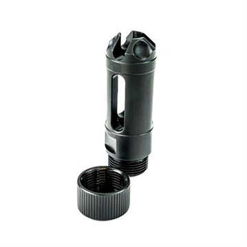 Picture of Faxon Firearms MUZZLOK 9MM PORTED FLASH HIDER NITRIDE BLACK FFMD9MMPFHSQPQ