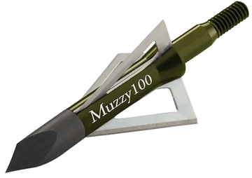 Picture of Muzzy 3- Blade Broadhead Trocar Tip Anodized Aluminum Ferrule Blades 100 gr/6 Per Pack 225