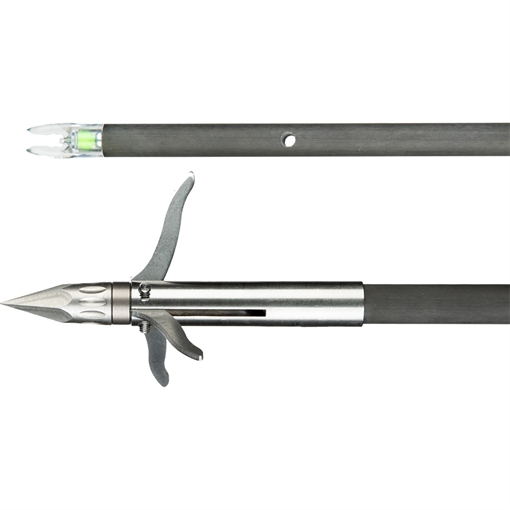 Picture of Muzzy Carbon Fish Arrow Lit Nock and Iron 3-Barb Point 1339