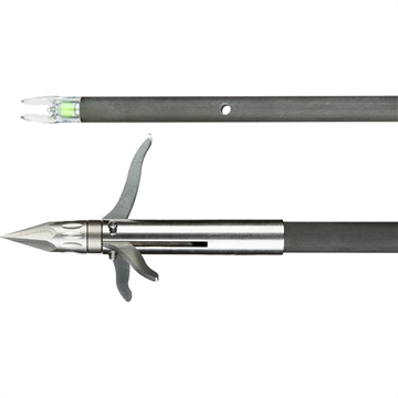 Picture of Muzzy Carbon Fish Arrow Lit Nock and Iron 3-Barb Point 1339