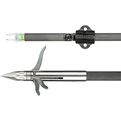 Picture of Muzzy Carbon Fish Arrow Lit Nock, Slide, and 3-Barb Point 1339-CBS