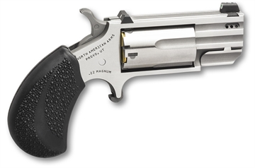 Picture of North American Arms Pug 22 WMR 5 rd 1" Ported Barrel, Overall Stainless Finish, Black Polymer Grips PUGTP