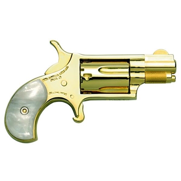 Picture of NAA Gold Plated .22 LR Handgun .22 LR 5rd Capacity 1.13" Barrel Gold with Pearl Grips NAA-22LR-GE