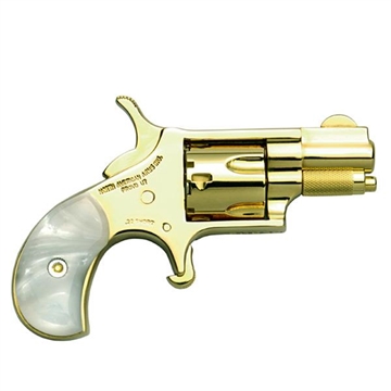 Picture of NAA Gold Plated .22 S Handgun .22 S 5rd Capacity 1.13" Barrel Gold with Pearl Grips NAA-22S-GE