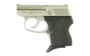 Picture of North American Arms Guardian, Double Action Only, Semi-automatic, Metal Frame Pistol, Sub-Compact, 32 ACP, 2.19" Barrel, Matte Finish, Stainless Steel, Silver, Rubber Grips, Fixed Sights, 6 Rounds, 1 Magazine NAA-32 GUARDIAN 32GUARDIAN