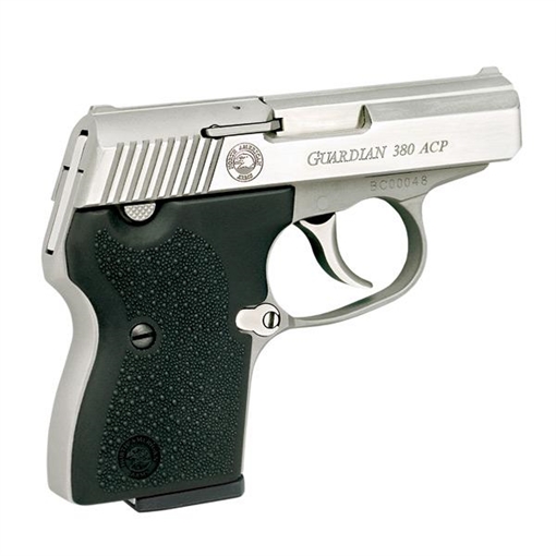 Picture of NAA Guardian Handgun .380 ACP 6rd Magazine 2.5" Barrel Silver with Black Grips NAA-380GUARDIAN