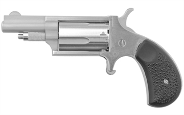 Picture of North American Arms Mini Revolver, Single Action, Revolver, 22LR/22 WMR, 1.625" Barrel, Matte Finish, Stainless Steel, Silver, Rubber Grips, Fixed Sights, 5 Rounds NAA-22MCGRC