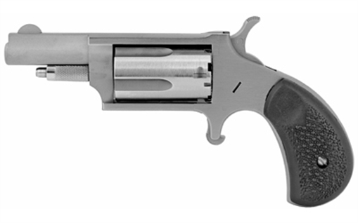 Picture of North American Arms Mini Revolver, Single Action Only, Revolver, 22 WMR, 1.625" Barrel, Steel, Silver, Rubber Grips, Fixed Sights, 5 Rounds NAA-22M-GRC 22MGRC