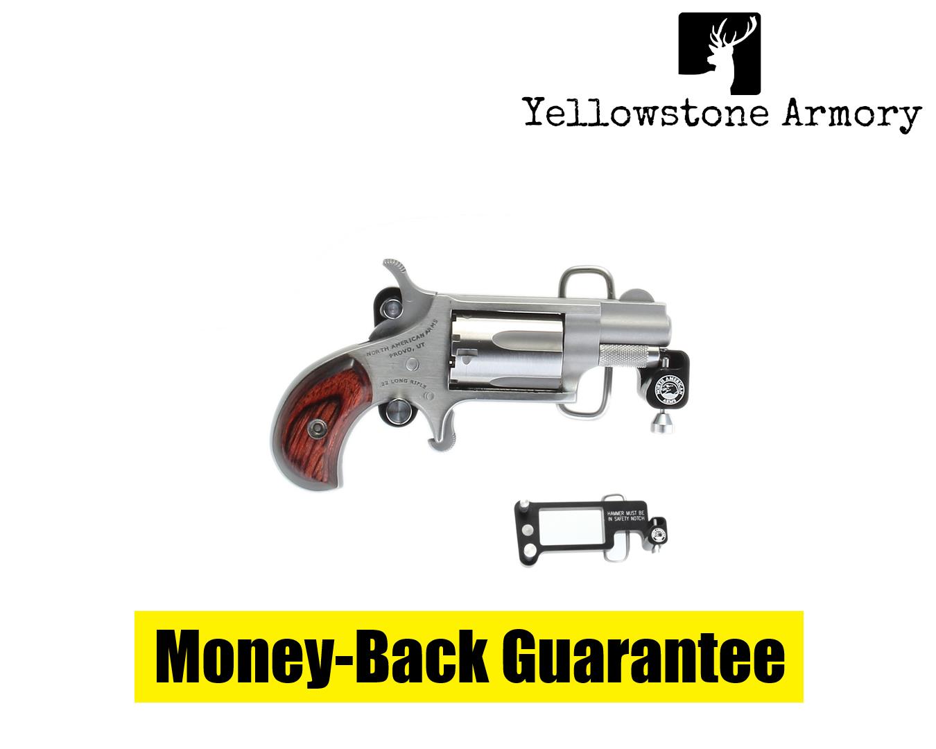 NAA Mini-Revolver w/ Belt Buckle 22 WMR Stainless/Matte Wood NAA-22MS-BBS-img-0