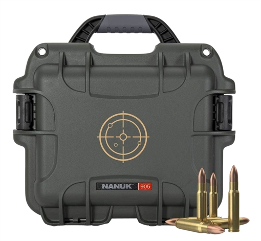 Picture of Nanuk 905 Ammo Case 223Rem Olive/White Resin 525rds 905AMMO6