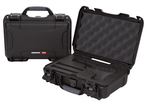 Picture of Nanuk 909CLASG1 909 Classic Gun Case Waterproof & Airline Approved Black Polyethylene w/ Closed-Cell Foam 11.44" L x 7" W x 3.68" H Interior Dimensions 909CLASG1 909-CLASG1