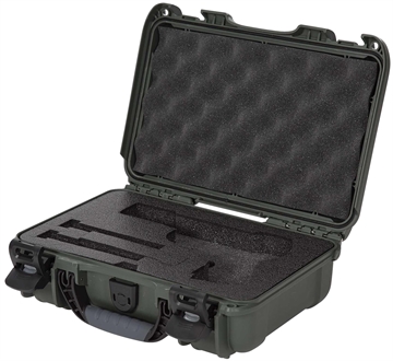 Picture of Nanuk 909 Classic Gun Case Waterproof & Airline Approved Olive Polyethylene w/ Closed-Cell Foam 11.44" L x 7" W x 3.68" H Interior Dimensions 909CLASG6
