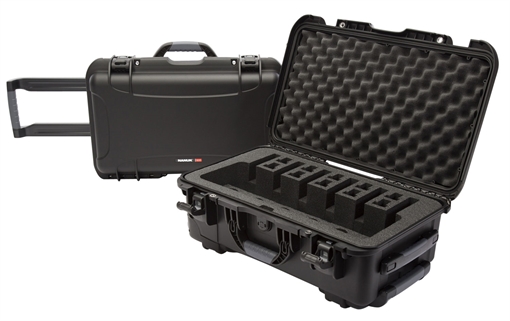 Picture of Nanuk 935 6 Up Pistol Case Black Polymer w/ Closed-Cell Foam Padding 22" L x 14" W x 9" H Interior Dimensions 9356UP1