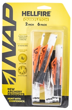 Picture of NAP Quickfletch Hellfire Fletching White Orange/ 6 Pack NAP60034
