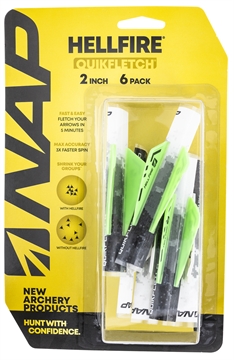 Picture of NAP Quickfletch Hellfire Fletching White Green/ 6 Pack NAP60035