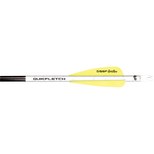 Picture of New Archery Products NAP Quikfletch QuickSpin 4 Fletch Rap White and Yellow 2 in. NAP-60-1006